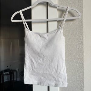 Abercrombie Bra Free White Ribbed Cami Tank Top